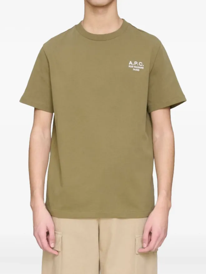 A.P.C. A.P.C. ロゴ刺繍コットンTシャツの商品画像