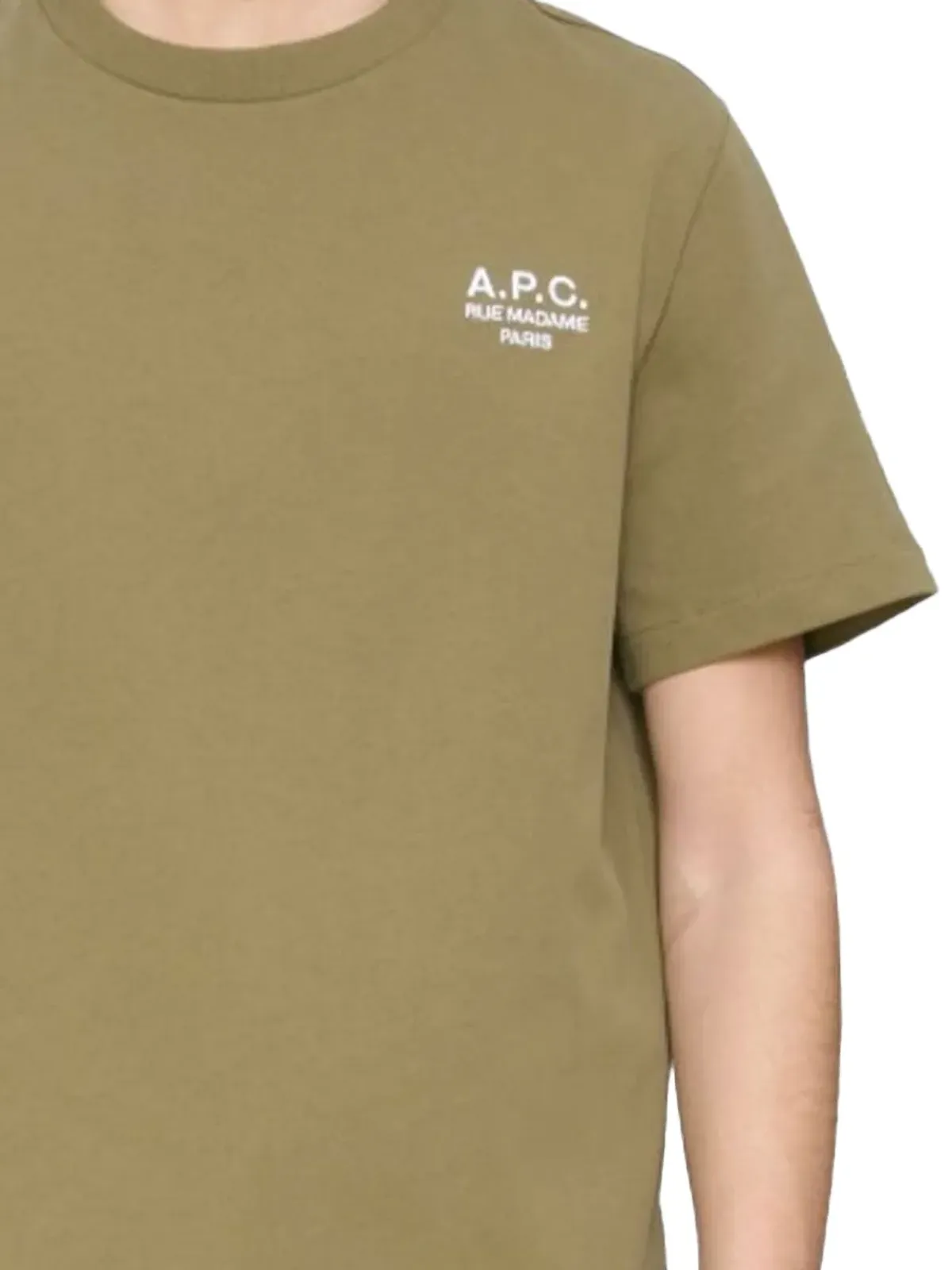 A.P.C. ロゴ刺繍コットンTシャツ - 画像2