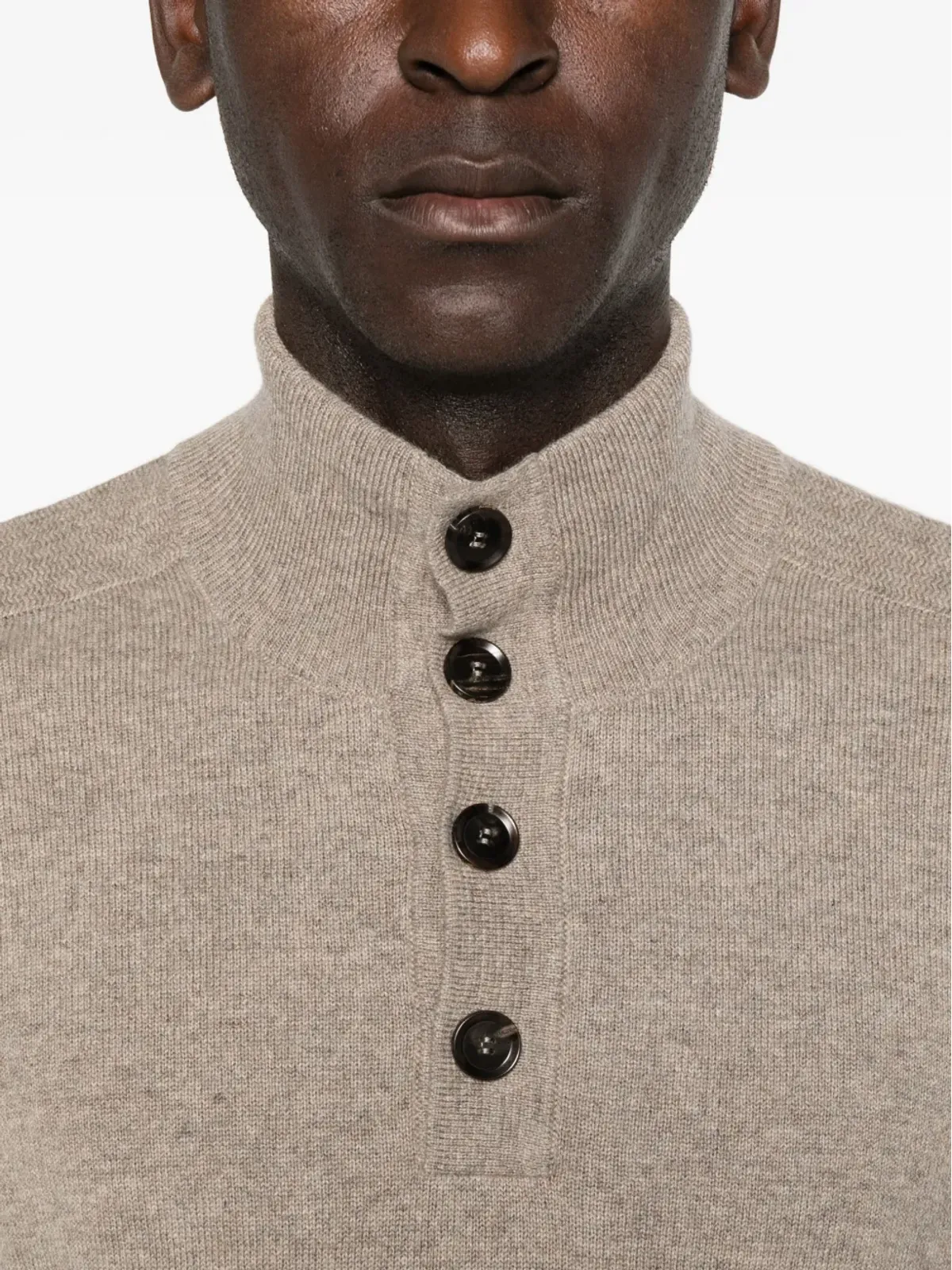 Brioni ハイネックセーター（ニュートラルカラー） - 画像5