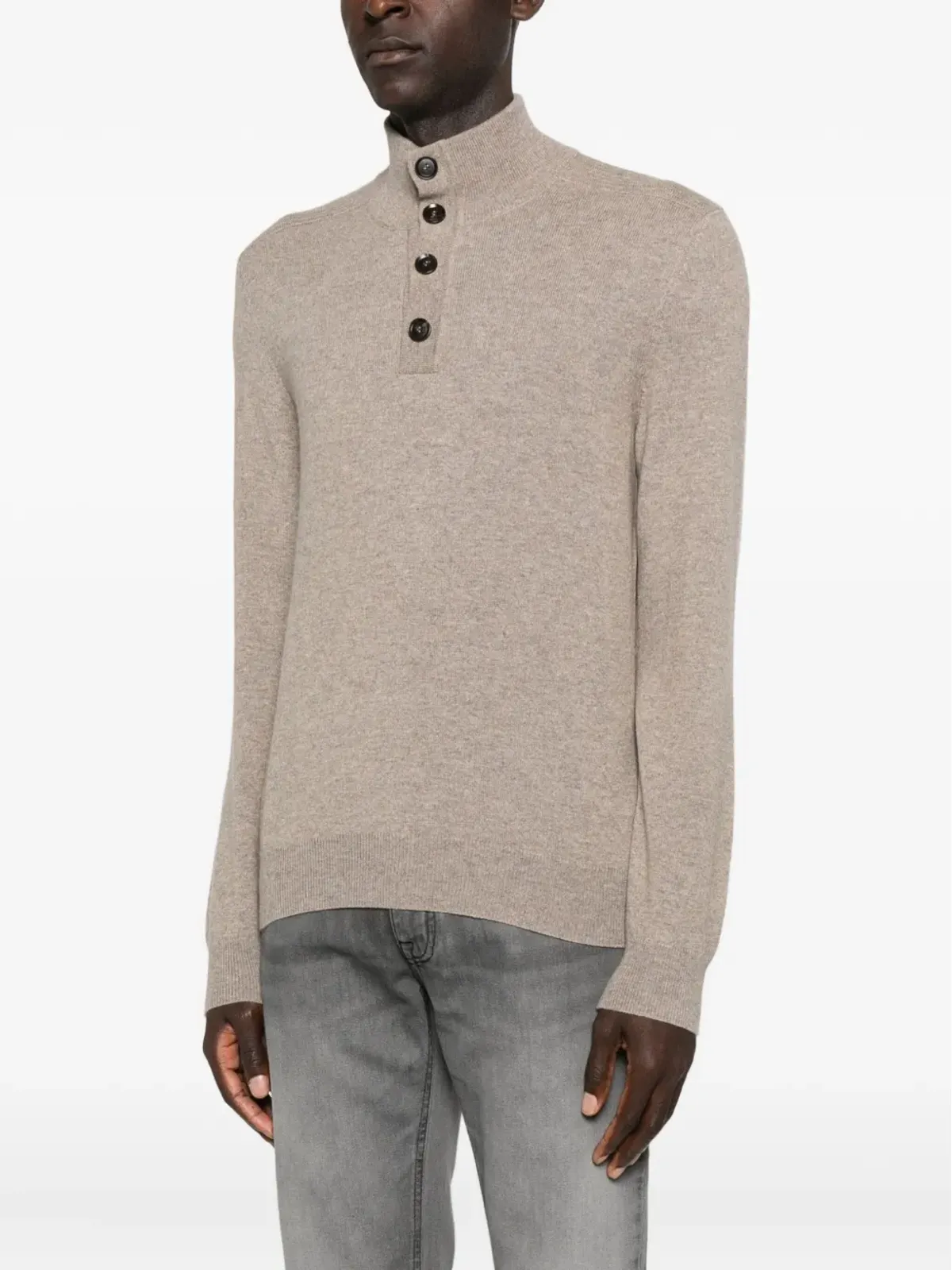 Brioni ハイネックセーター（ニュートラルカラー） - 画像3