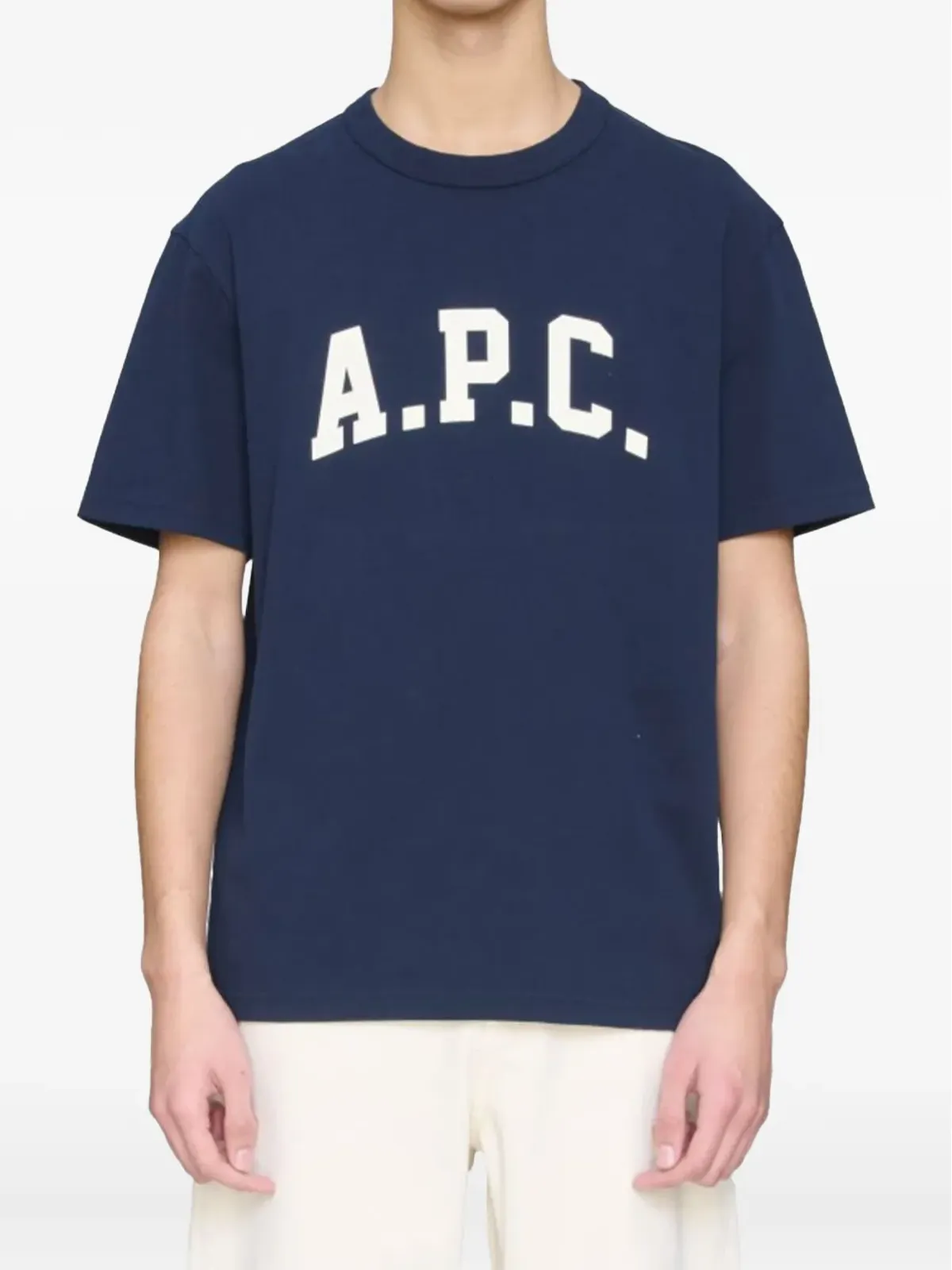 A.P.C. ロゴ入りコットンTシャツ - 画像2