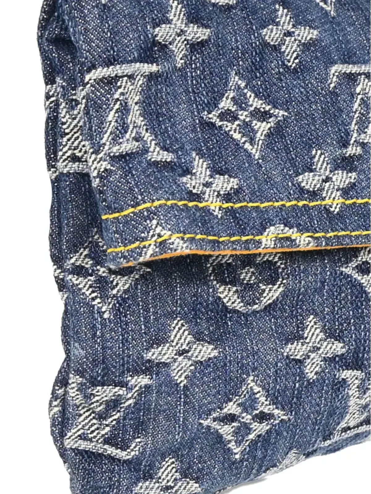 Louis Vuitton Pre-Owned 2006年 モノグラム デニム クラッチバッグ - 画像3