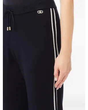 LIU JO side-stripe trousers - Black - サムネイル3