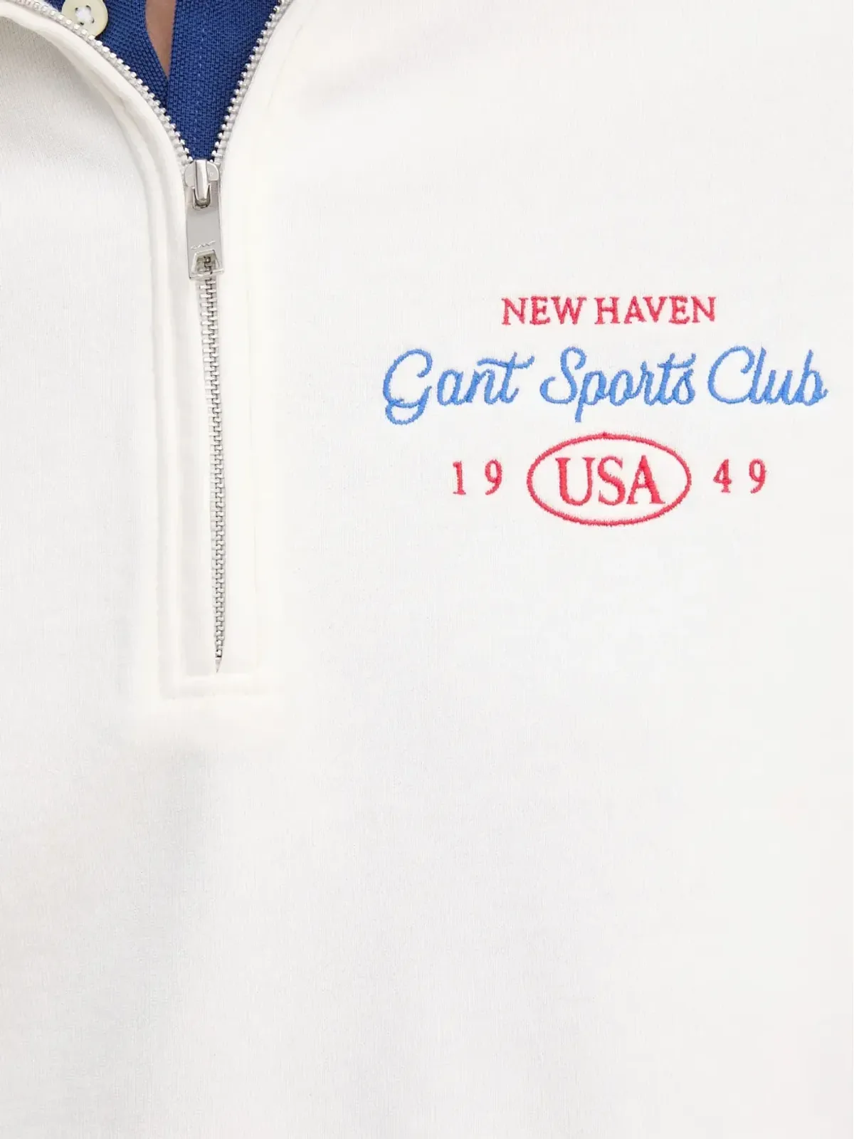 Gant クォータージップ刺繍スウェットシャツ - 画像5