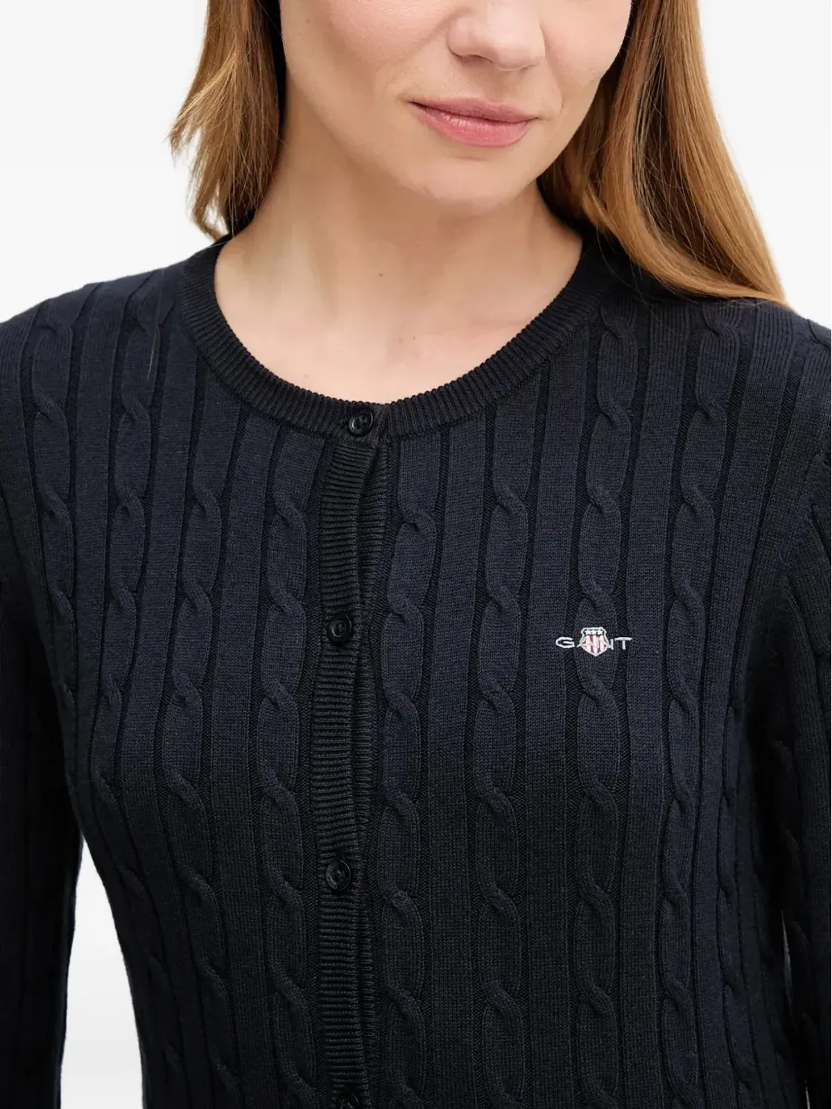 Gant ケーブルニット ボタン付きカーディガン - 画像4