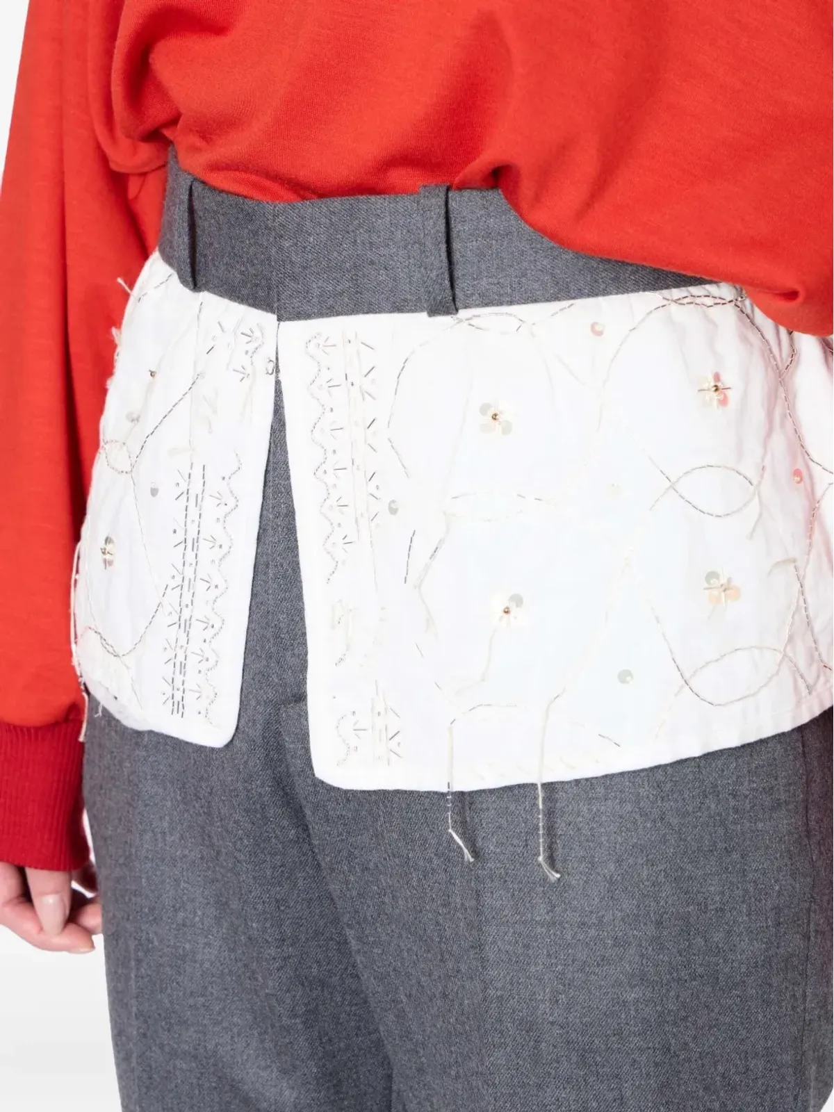 Kolor 刺繍パネルパンツ（グレー） - 画像4
