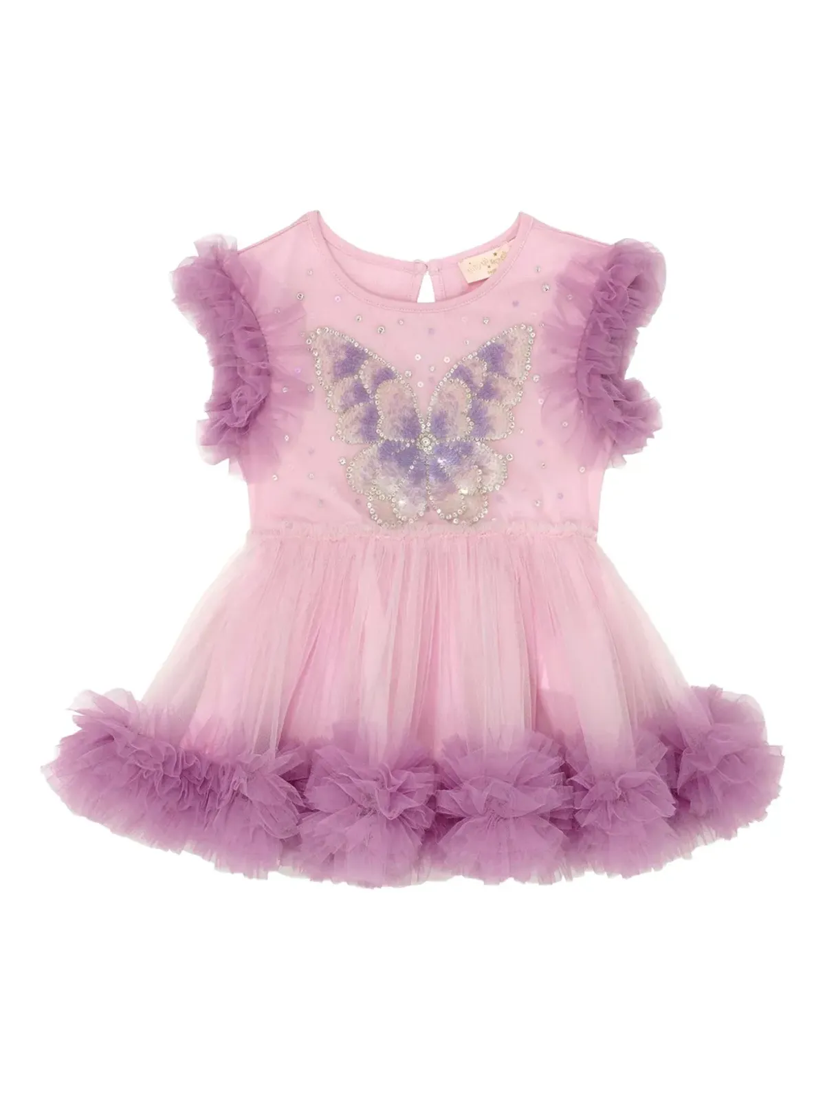 Tutu Du Monde プリティ・パピヨン スパンコール蝶モチーフ付きフリルチュールドレス - 画像1