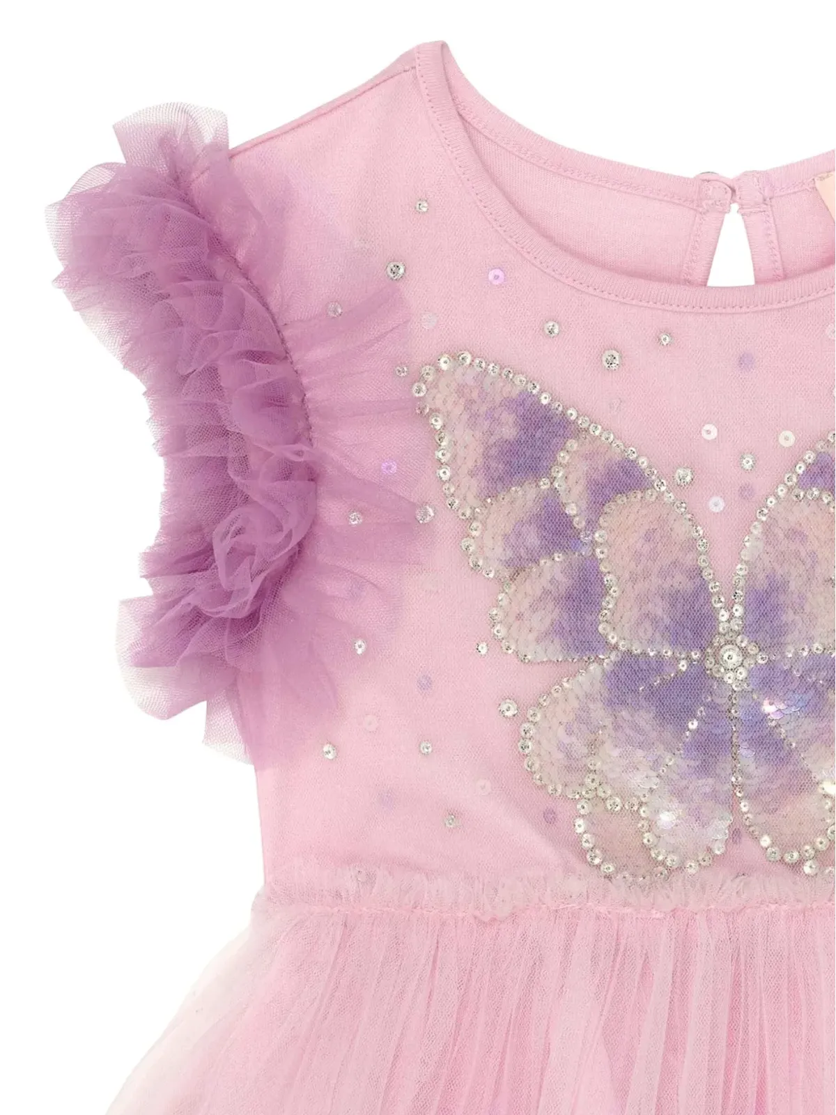 Tutu Du Monde プリティ・パピヨン スパンコール蝶モチーフ付きフリルチュールドレス - 画像3