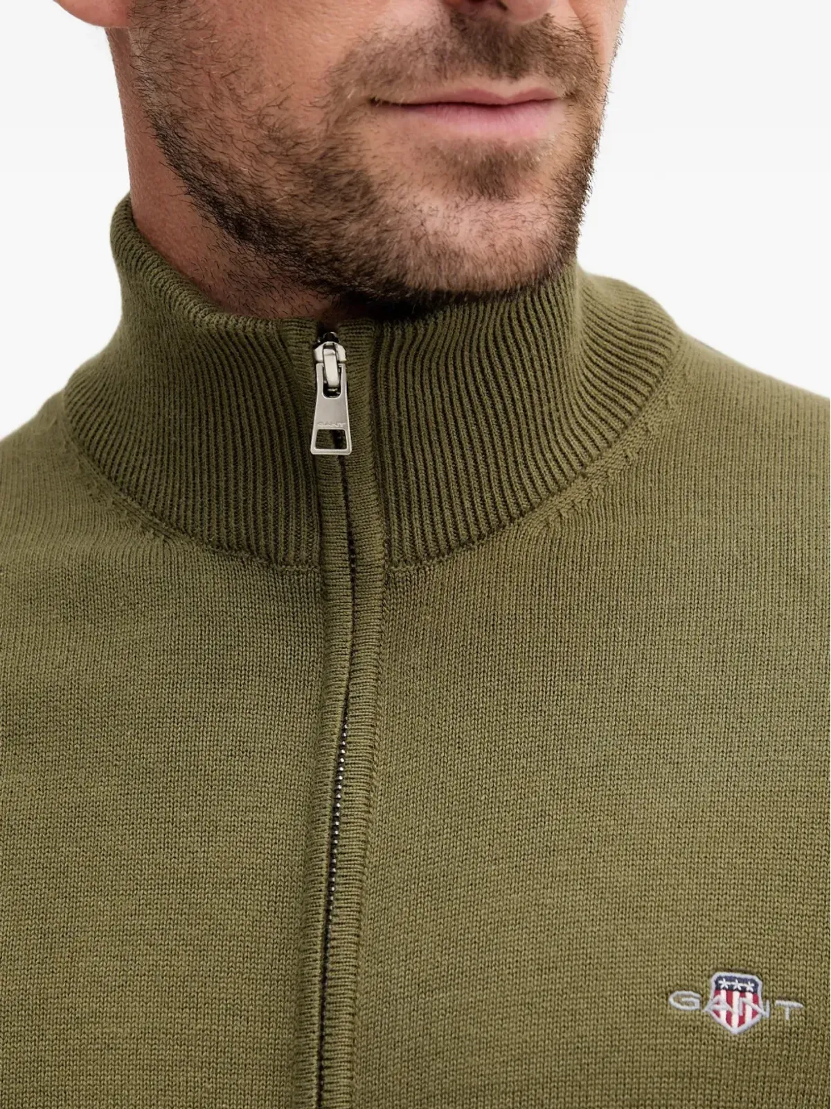 Gant ジップアップコットンカーディガン - 画像5
