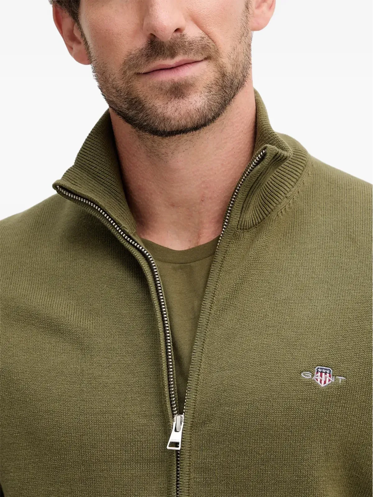 Gant ジップアップコットンカーディガン - 画像4