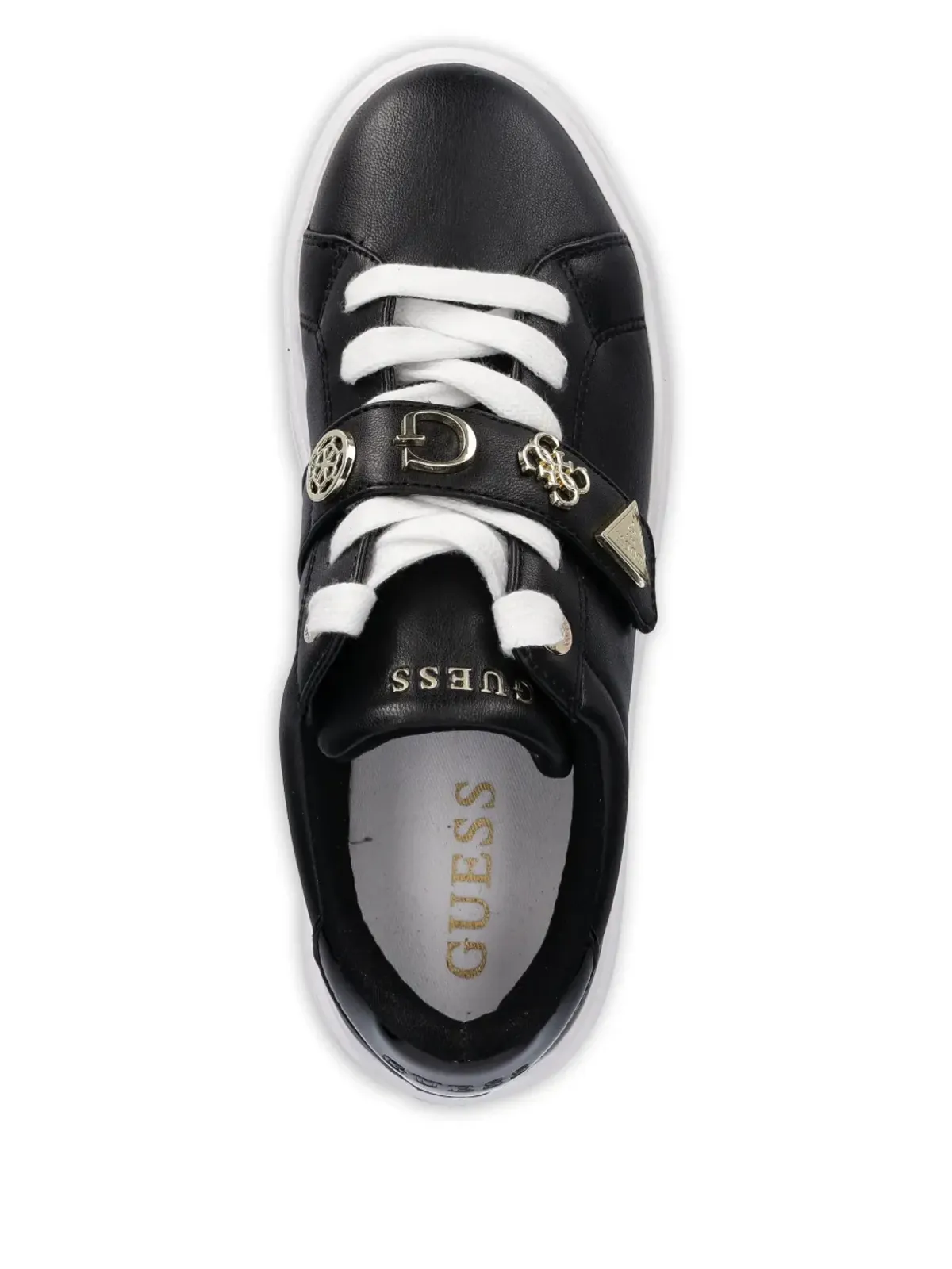 GUESS USA ロゴプレートストラップスニーカー - 画像4