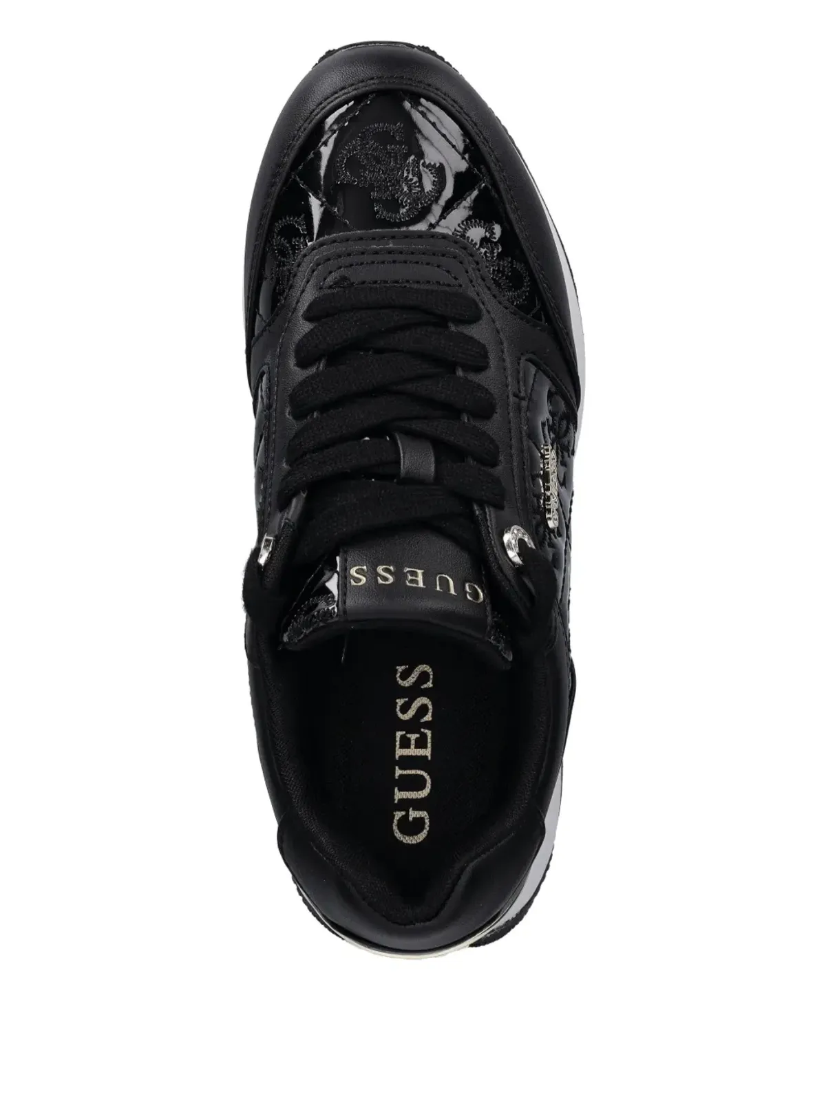 GUESS USA エンボス加工プラットフォームスニーカー - ブラック - 画像2