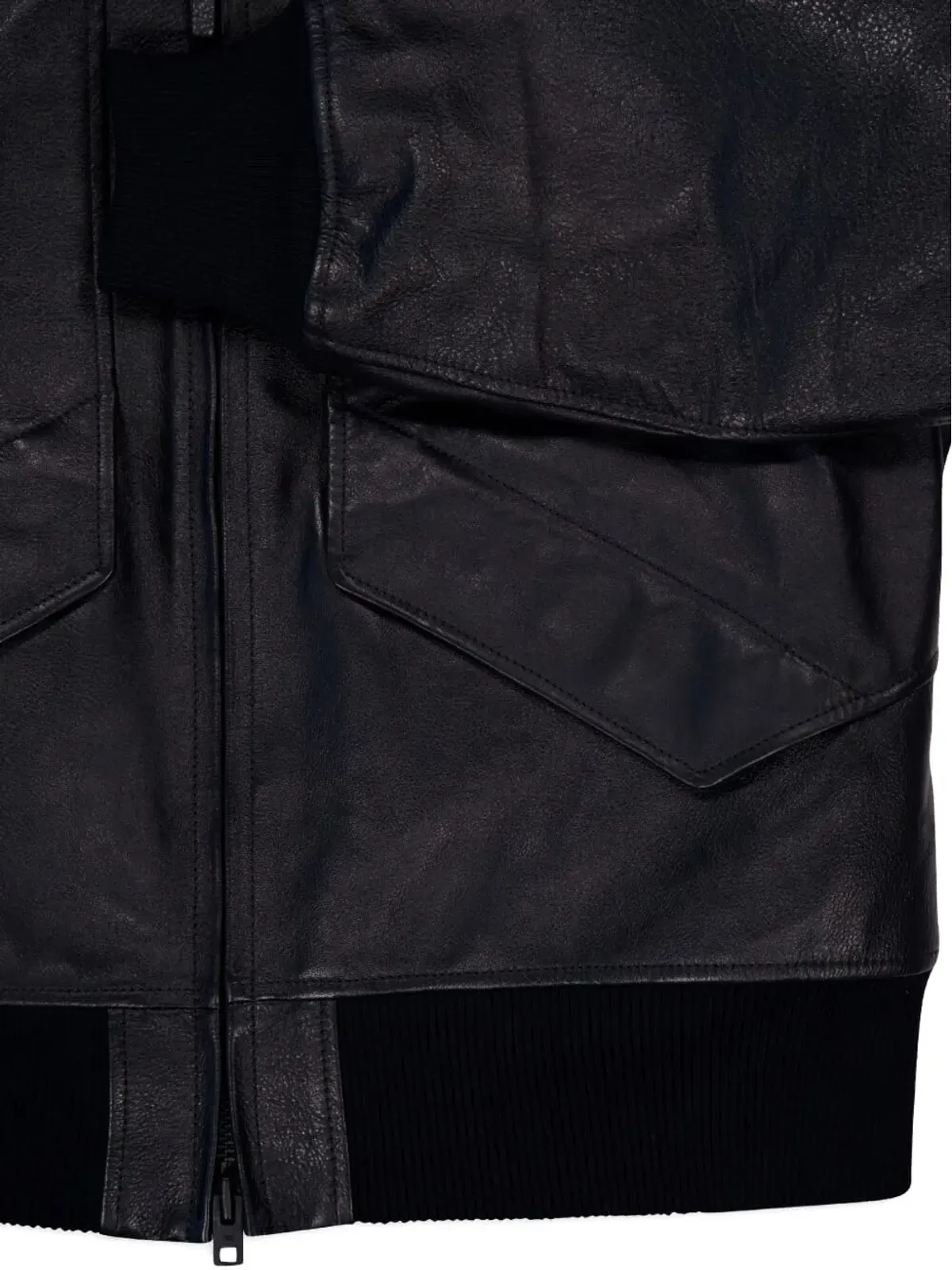 Y-3 ジップフロント レザー ジャケット - 画像3