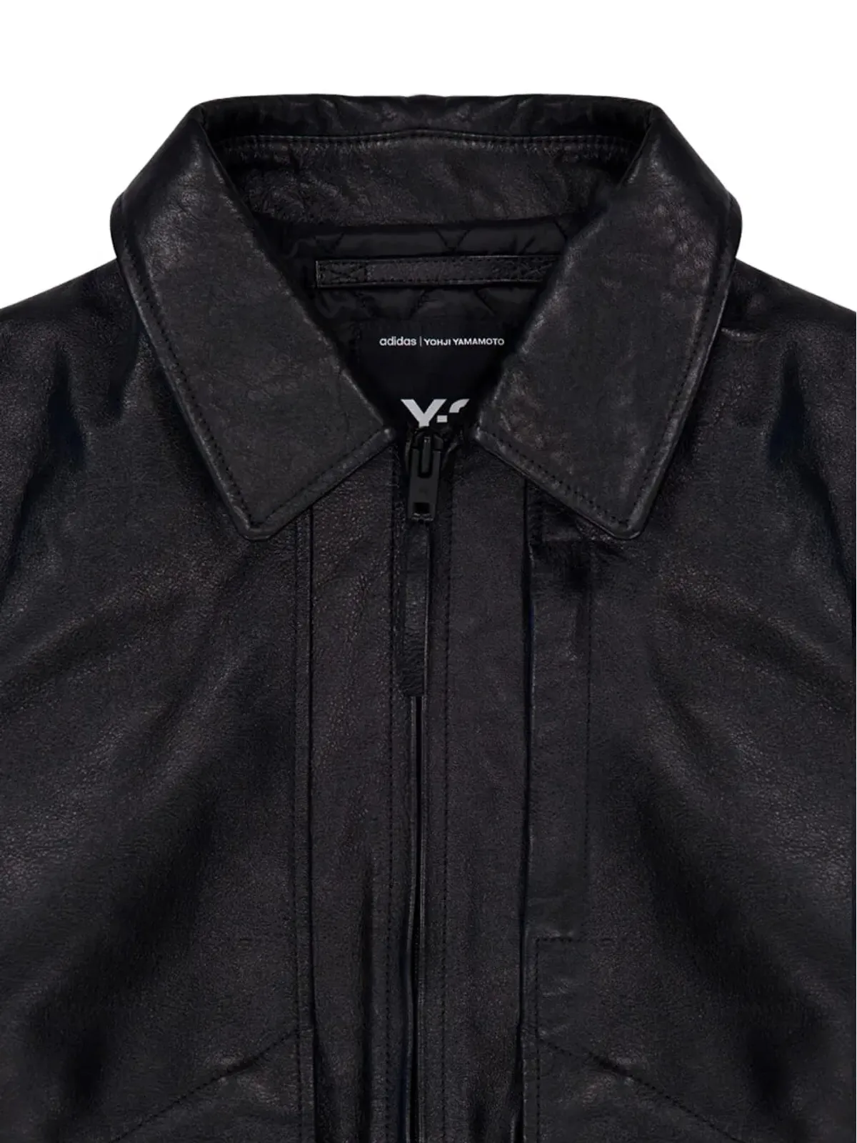 Y-3 ジップフロント レザー ジャケット - 画像4