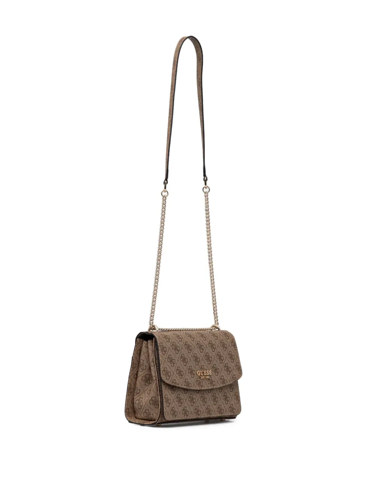 GUESS USA モノグラム柄チェーンサッチェルバッグ - 画像2