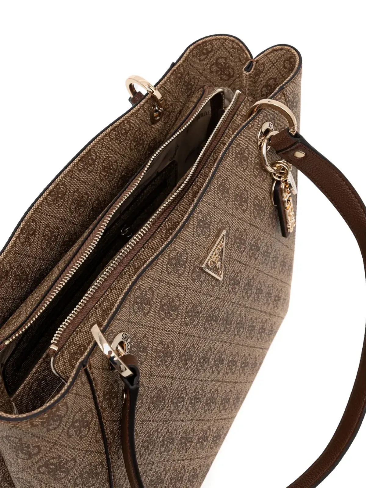 GUESS USA Noelle 4G ロゴ・モノグラム チャーム トートバッグ - ニュートラルカラー - 画像5