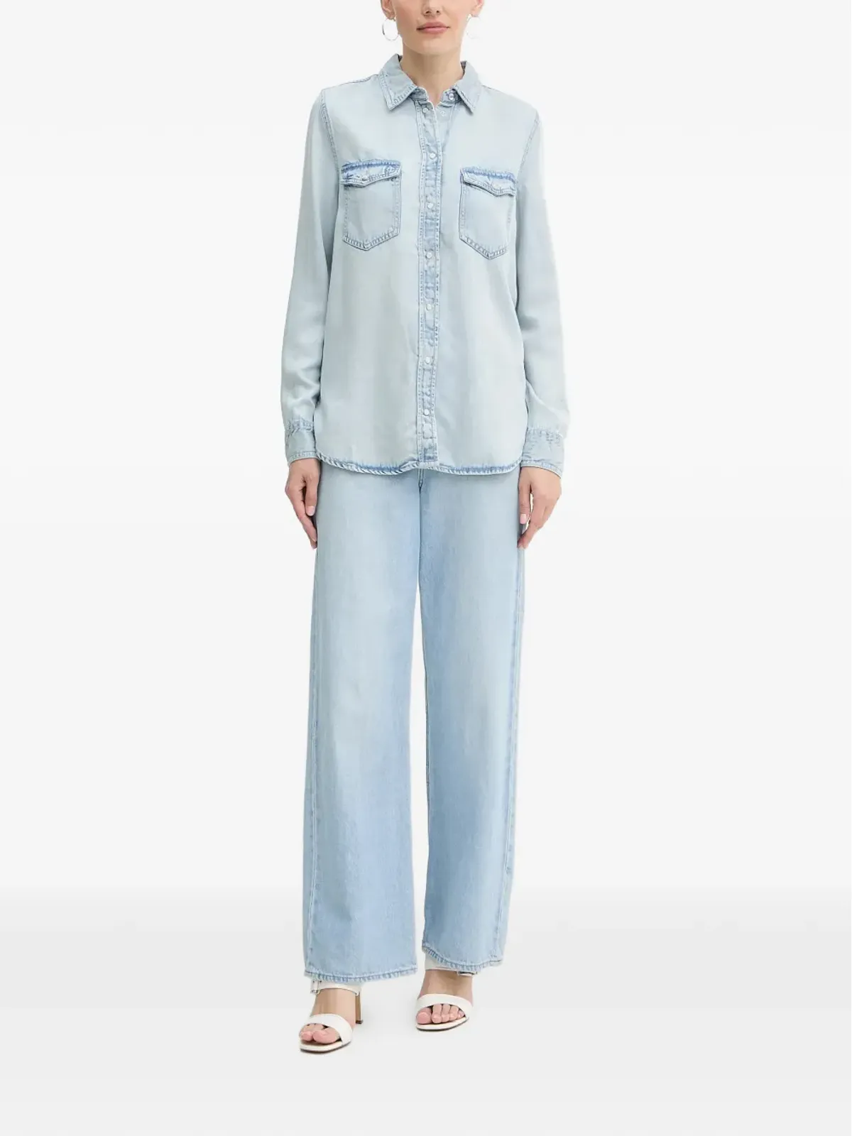 GUESS USA ポケットボタン付きトップス - Blue - 画像2