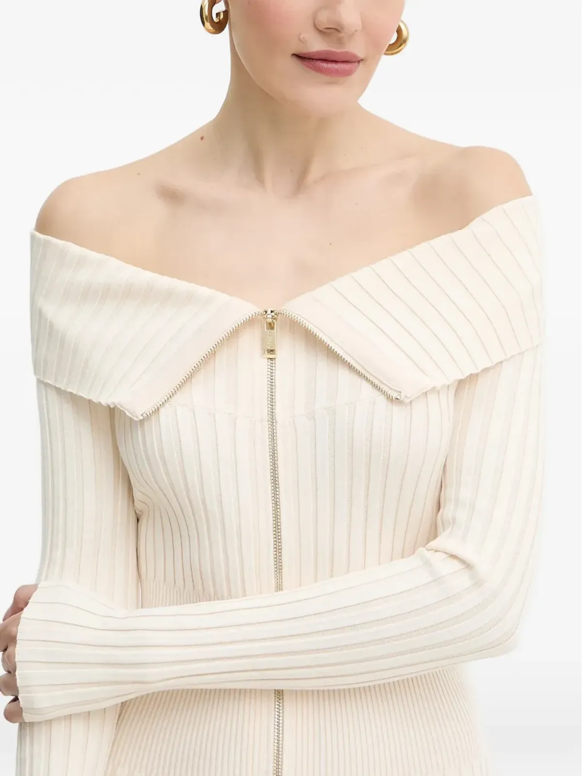 GUESS USA オフショルダージップミニドレス - 画像4
