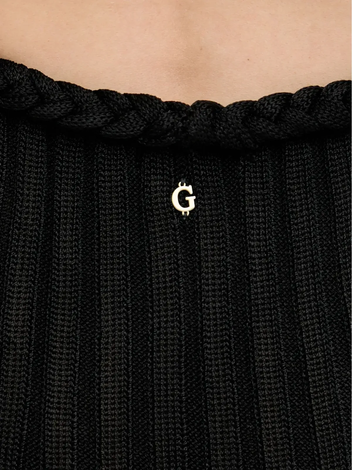 GUESS USA braided-detail cut-out maxi dress - Black - 画像4