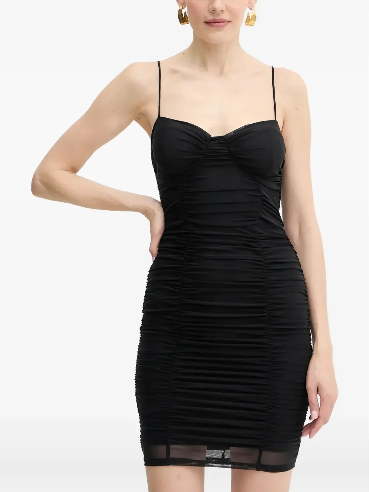 GUESS USA シャーリングミニドレス（ブラック） - 画像1