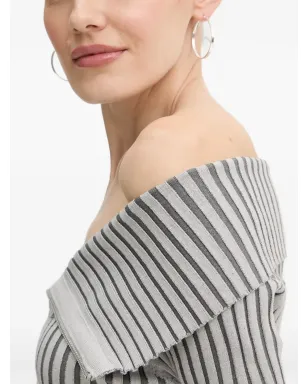 GUESS USA ストライプ柄ジップファスナー付きミニドレス グレー - サムネイル5