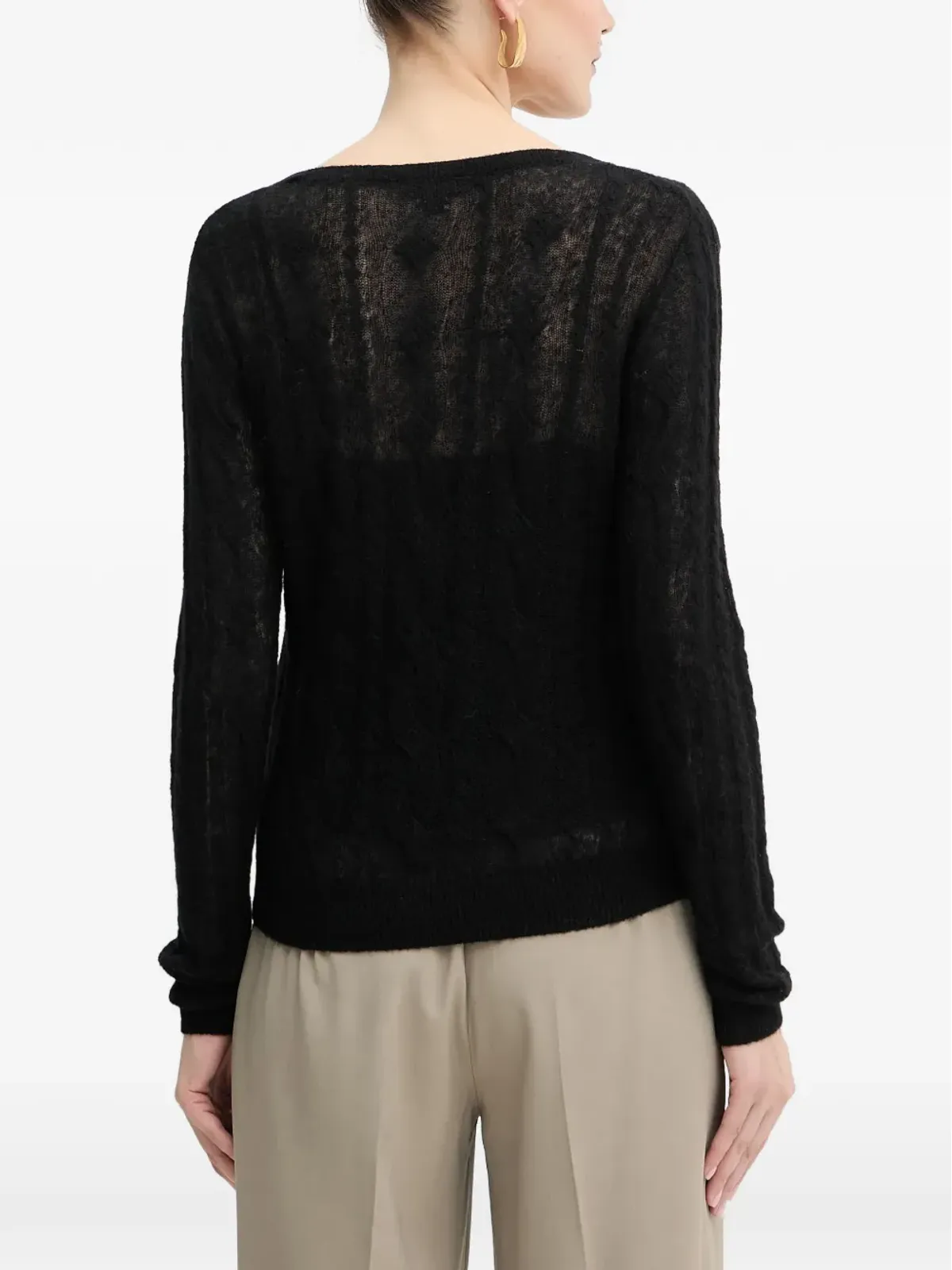 GUESS USA Vネックセーター ブラック - 画像3