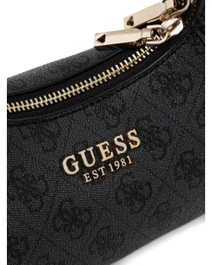 GUESS USA モノグラム ZIP トートバッグ - ブラック - サムネイル4
