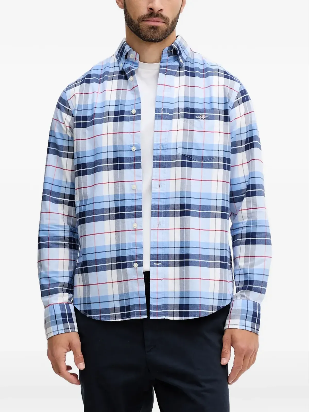 Gant チェック柄オックスフォードシャツ - 画像1