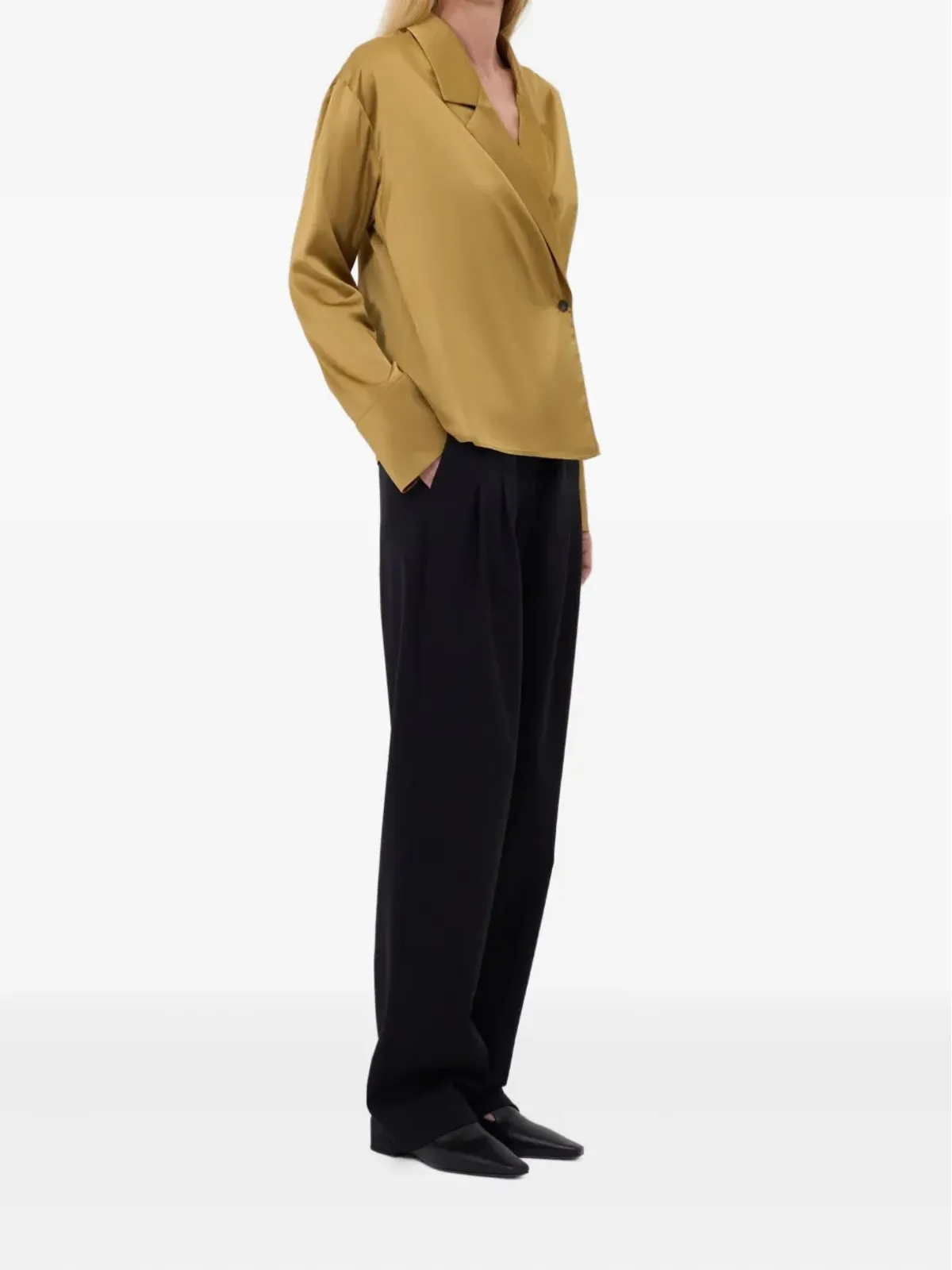 LouLou de Saison Persia satin blouse - Yellow - 画像3