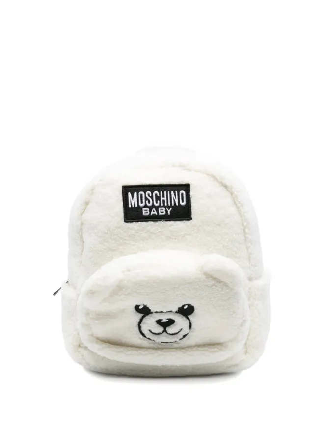 Moschino Kids Moschino Kids Teddy Bear-embroidered backpack - Whiteの商品画像