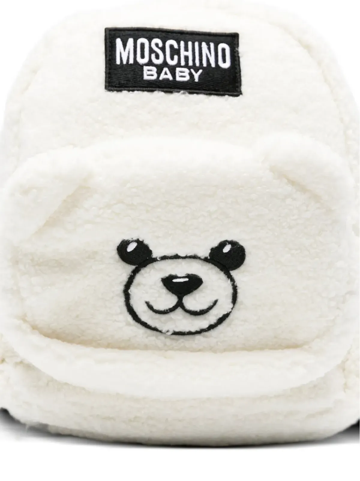 Moschino Kids Teddy Bear-embroidered backpack - White - 画像3