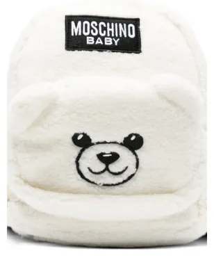 Moschino Kids Teddy Bear-embroidered backpack - White - サムネイル3
