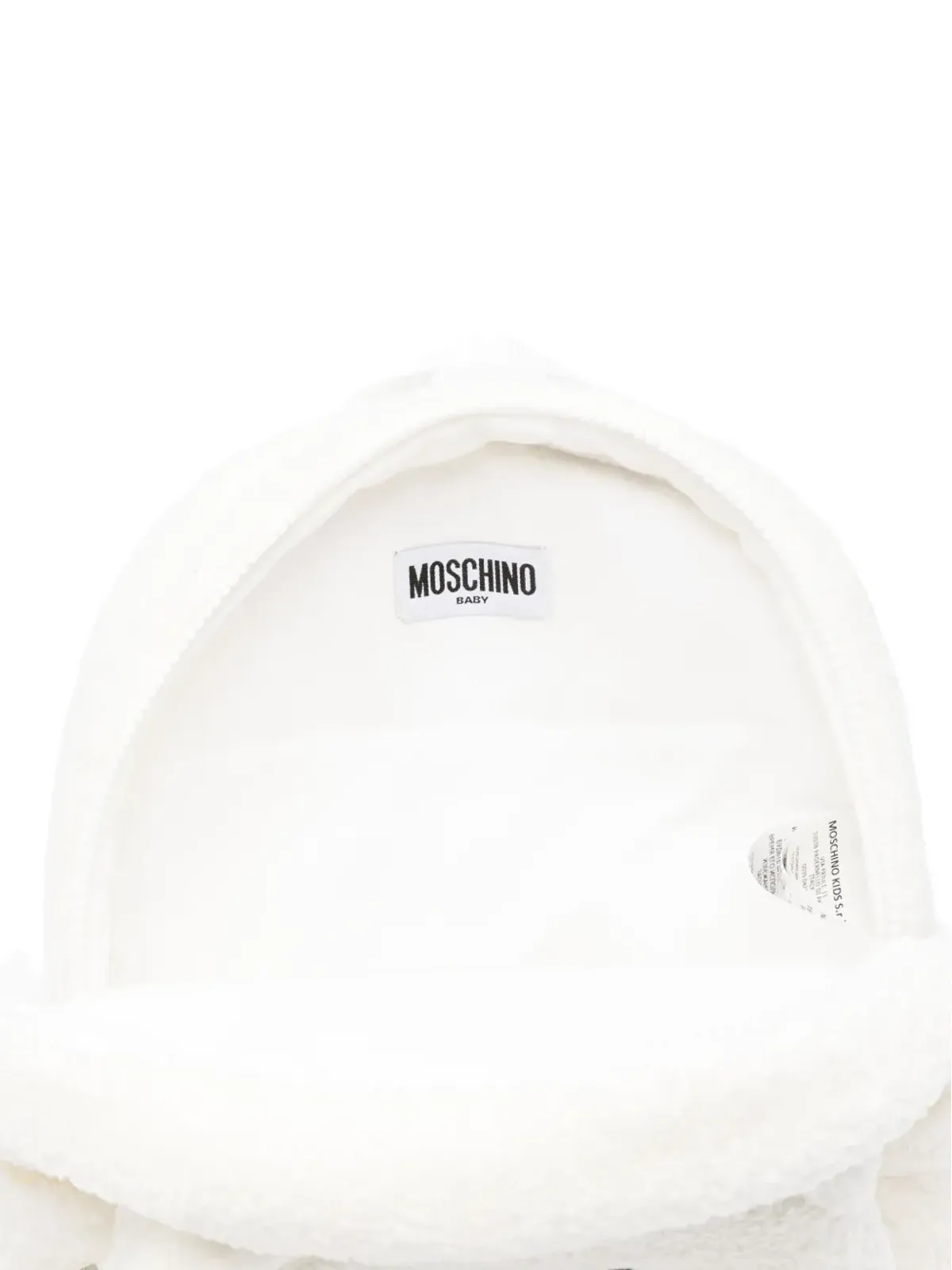 Moschino Kids Teddy Bear-embroidered backpack - White - 画像4