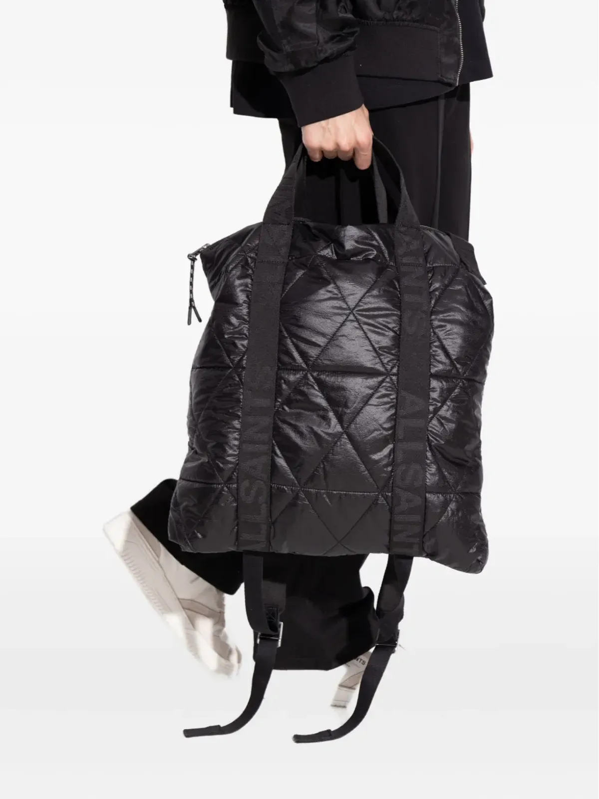 AllSaints Kei キルテッドバックパック - ブラック - 画像2