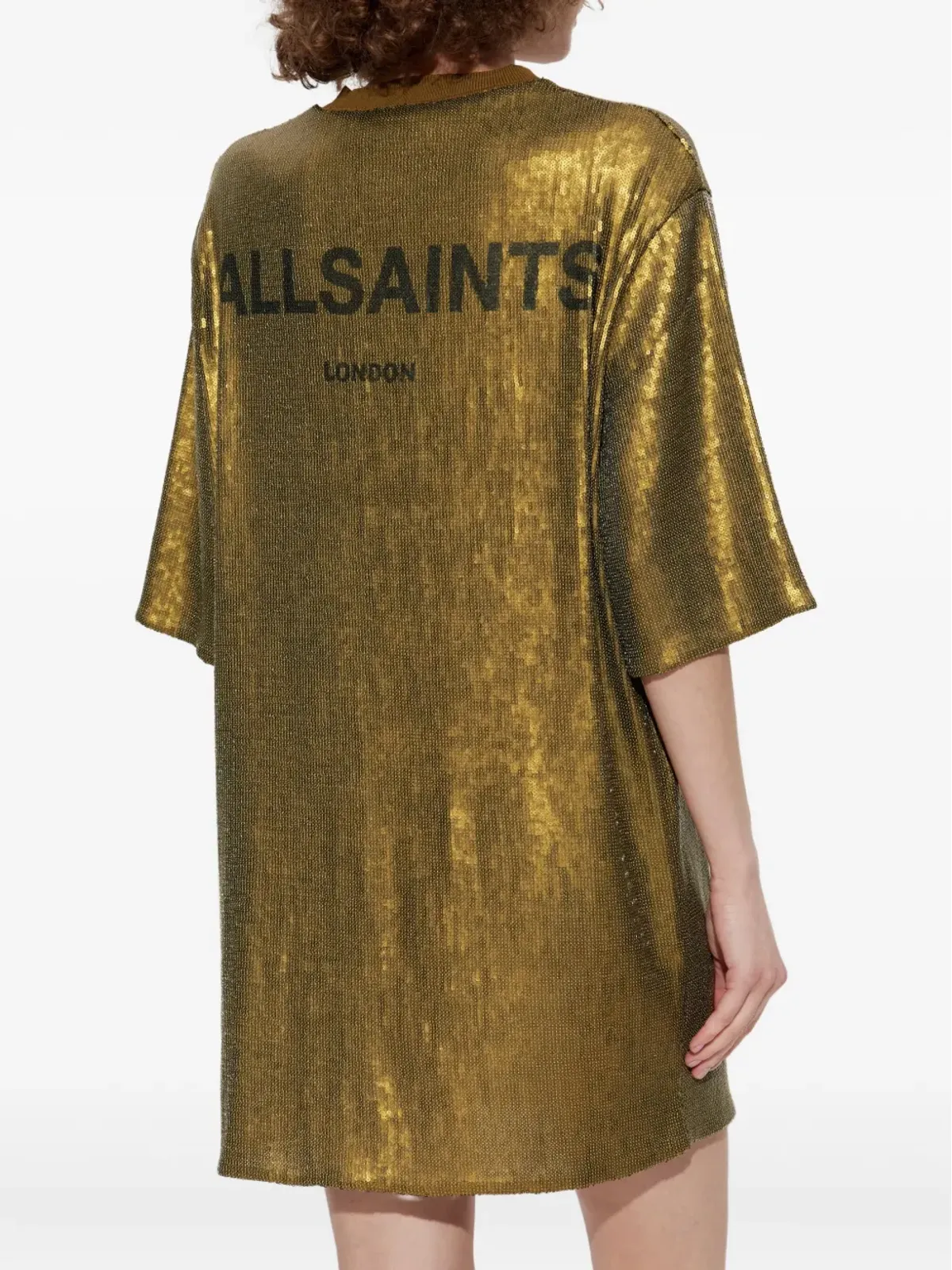 AllSaints スパンコール装飾ミニドレス - 画像4