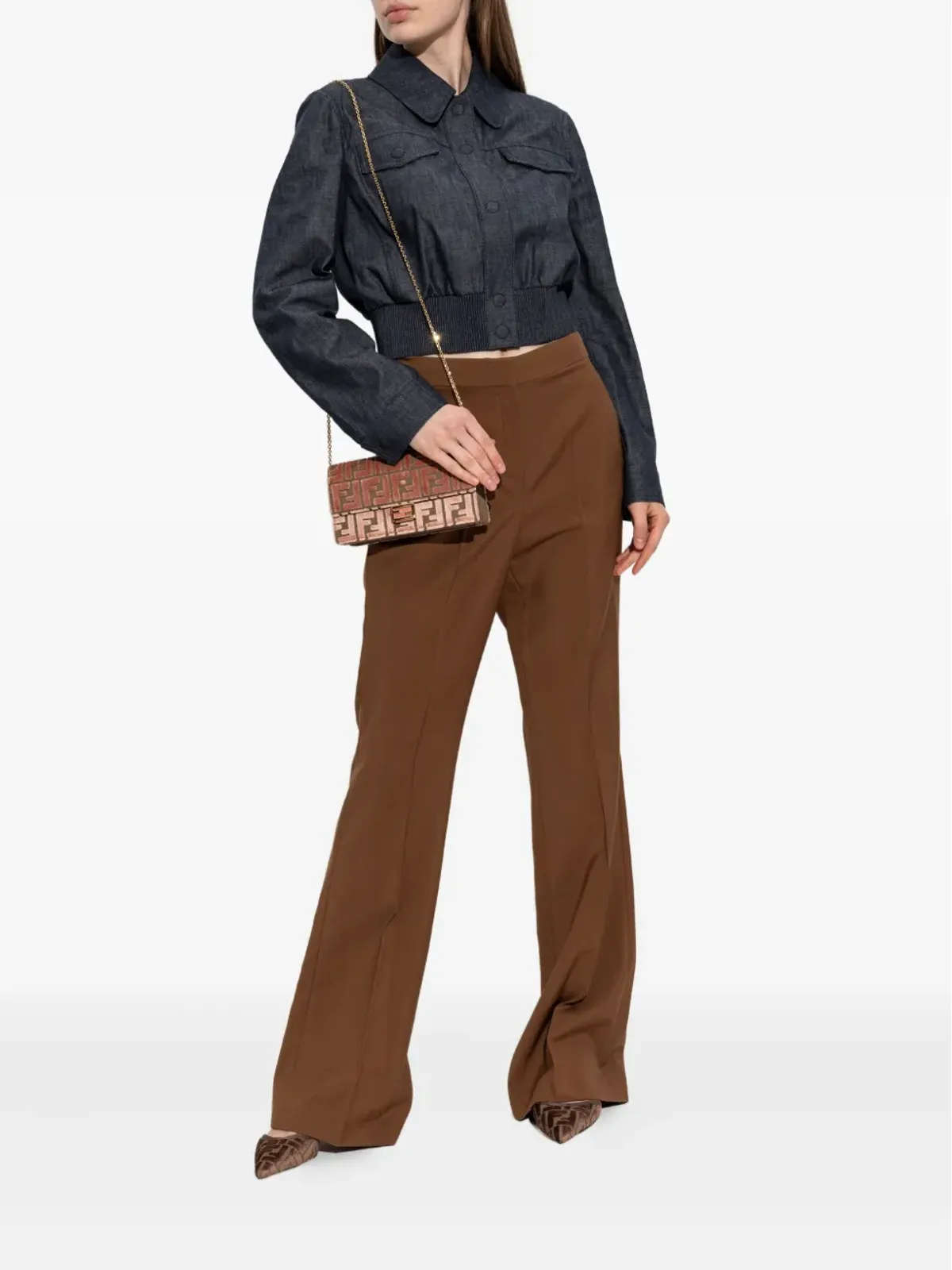 FENDI ボタン付きエラスティックウエストジャケット - 画像2