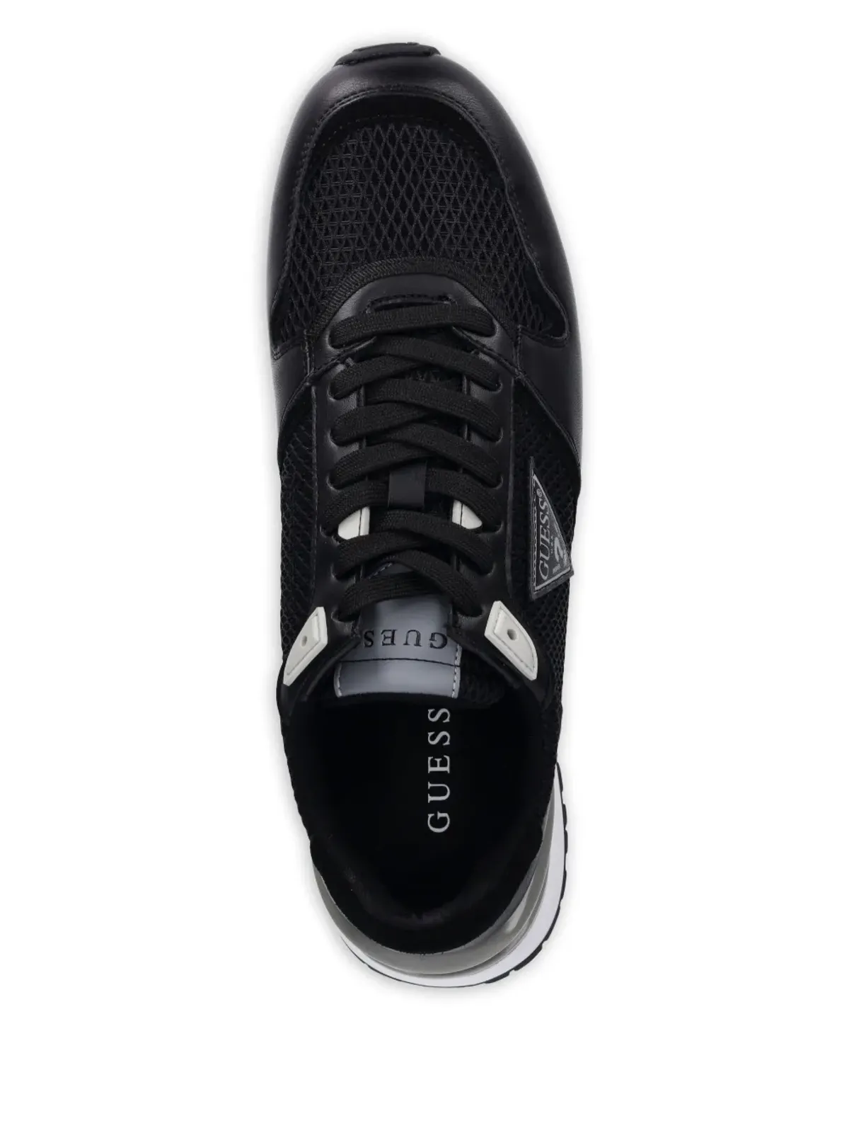 GUESS USA ロゴパッチ レースアップスニーカー - ブラック - 画像3
