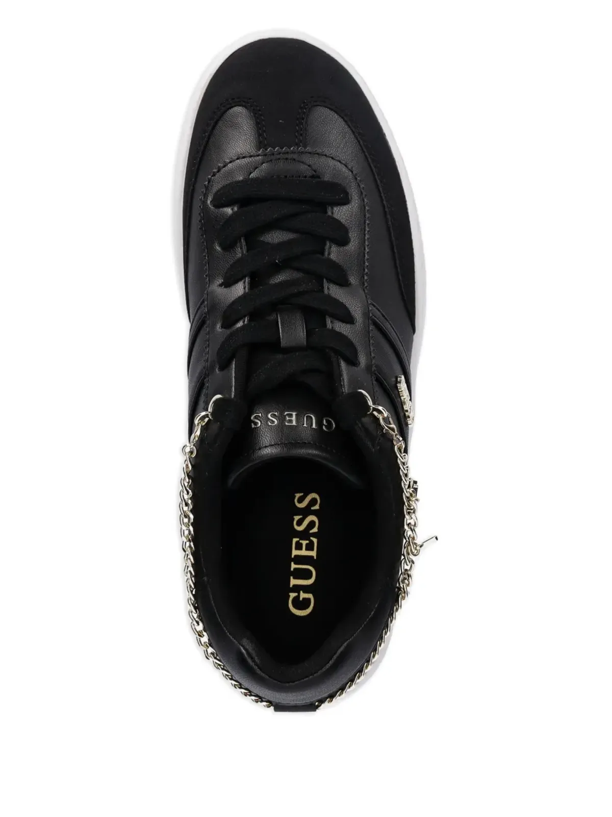 GUESS USA ロゴチャームディテールスニーカー - ブラック - 画像3