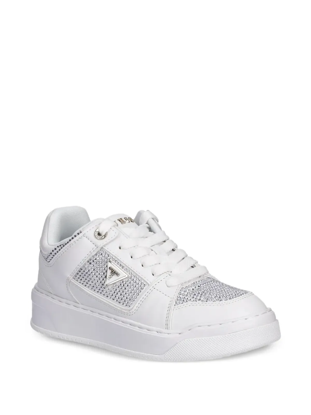 GUESS USA エンベリッシュド レースアップ スニーカー（ホワイト） - 画像2