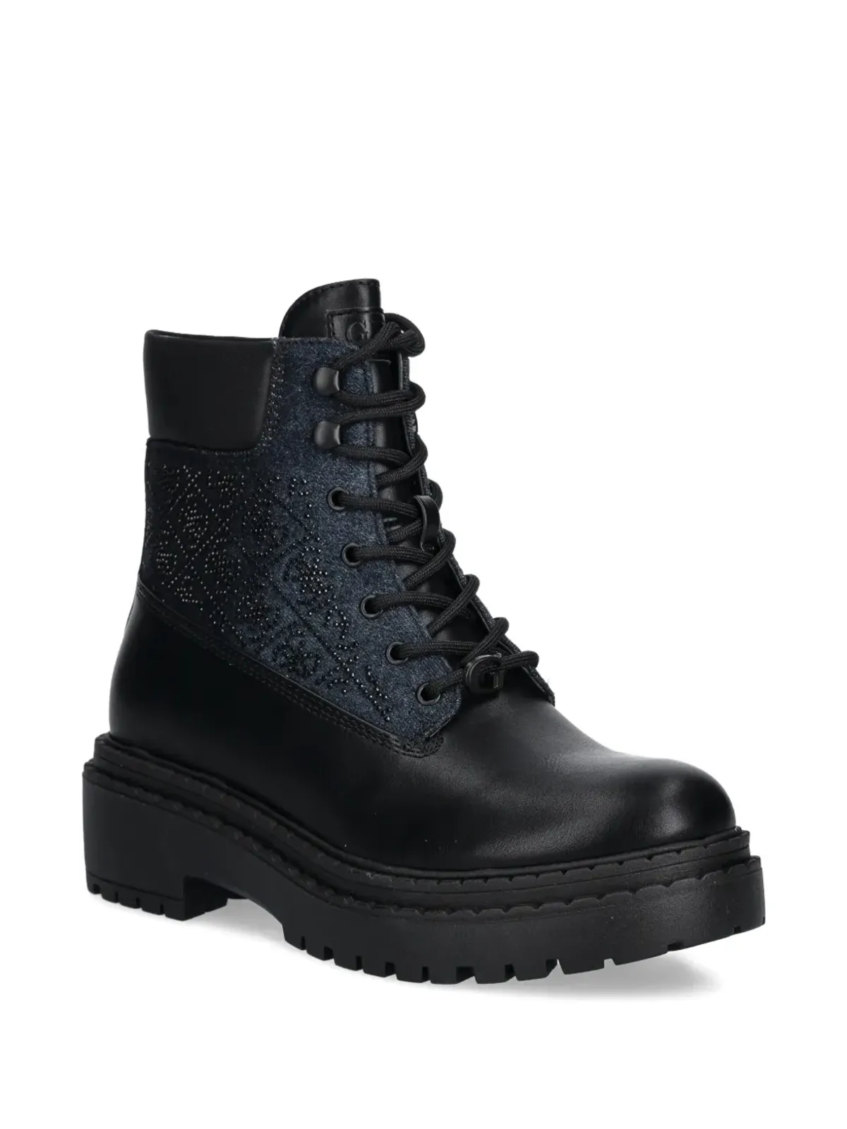 GUESS USA 装飾付きレースアップブーツ - Black - 画像2