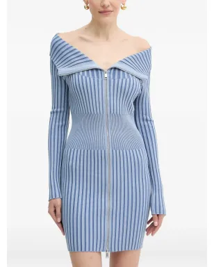 GUESS USA ジップ付きリブ編みミニドレス - サムネイル1