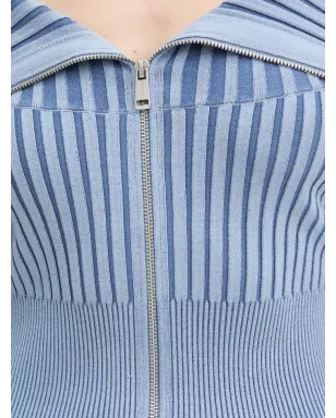 GUESS USA ジップ付きリブ編みミニドレス - サムネイル5