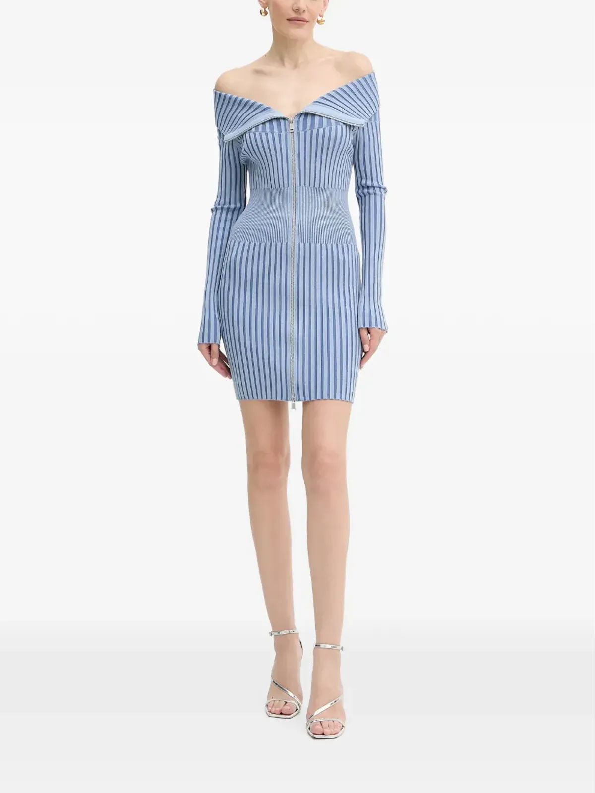 GUESS USA ジップ付きリブ編みミニドレス - 画像2