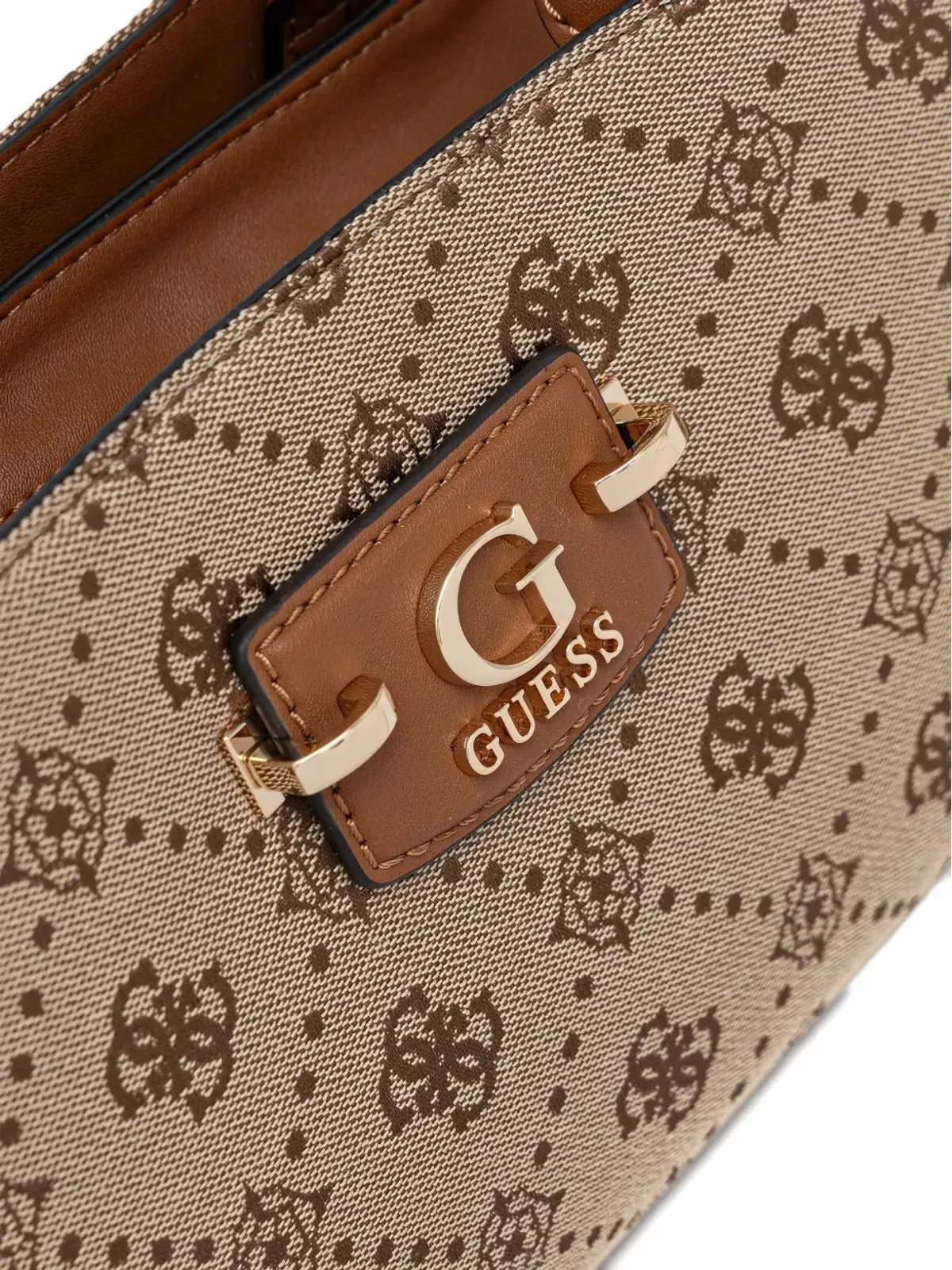 GUESS USA モノグラム・トップハンドル・トートバッグ - 画像4