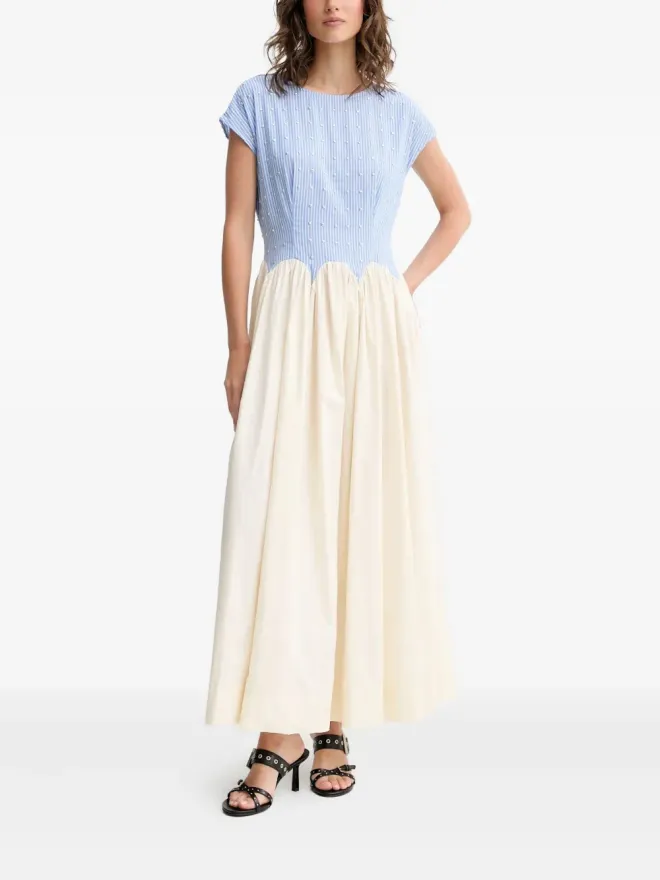 Never Fully Dressed NEVER FULLY DRESSED ストライプ柄装飾マキシドレスの商品画像