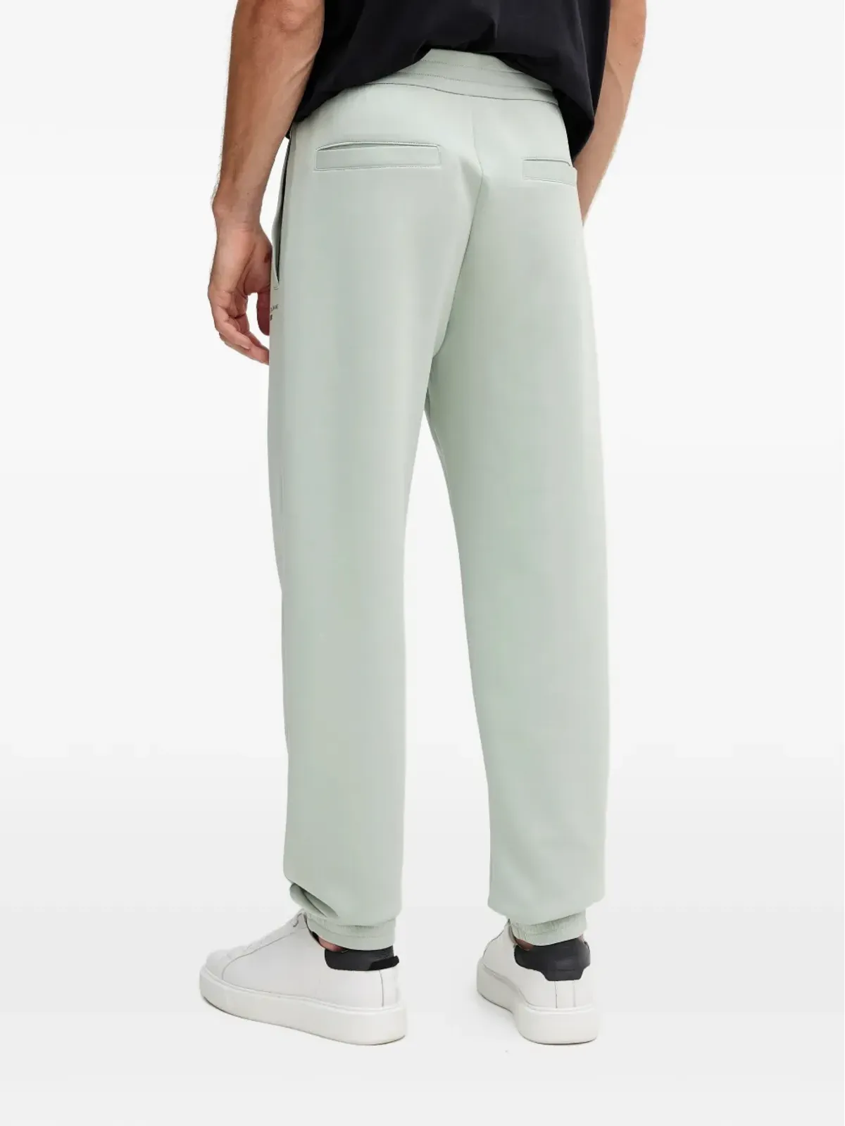 Armani Exchange ロゴプリント スウェットパンツ グリーン - 画像3