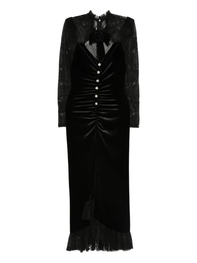 NISSA NISSA レーストリム ミディドレスの商品画像