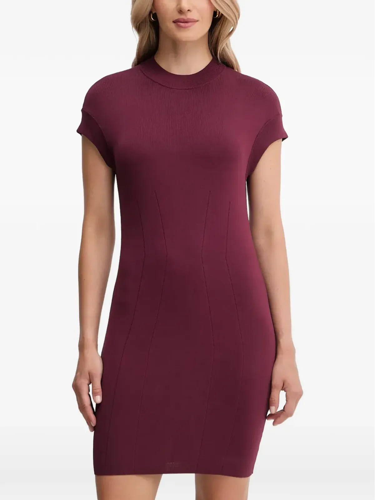 Armani Exchange クルーネック パネル付きミニドレス - 画像1