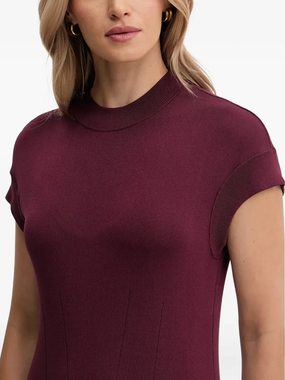 Armani Exchange クルーネック パネル付きミニドレス - 画像4