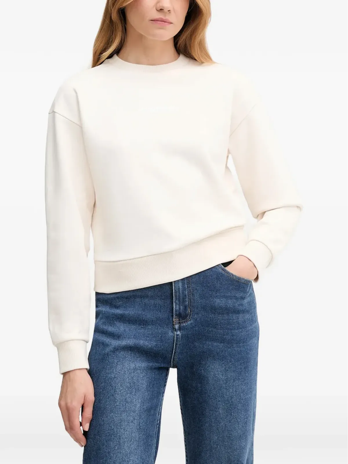 Armani Exchange リブ編みカフスのスウェット - 画像1
